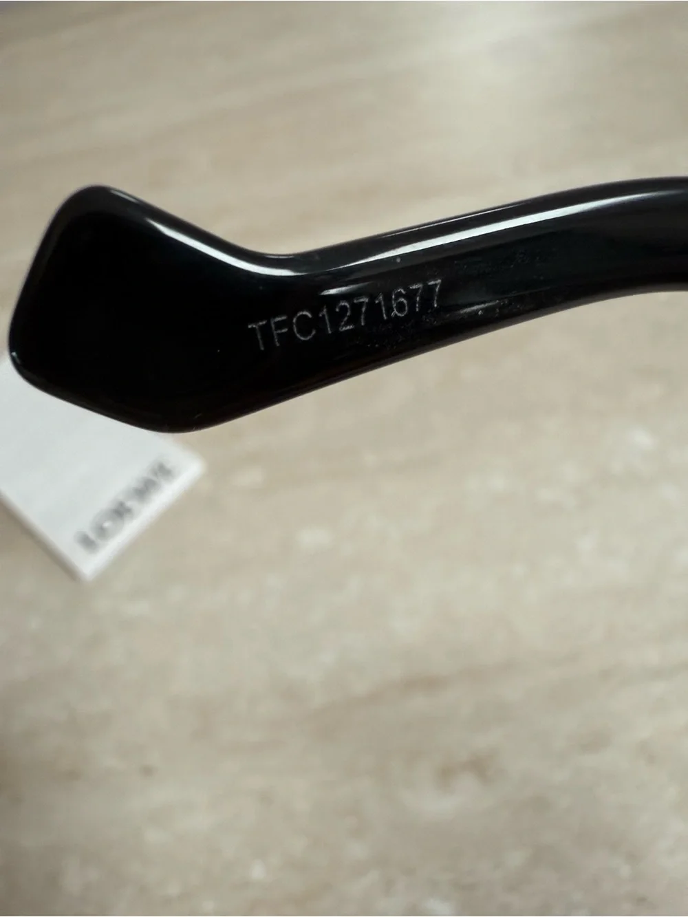 Loewe Black Glasses with Gold Anagram Logo.